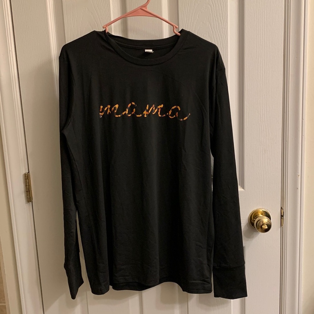 Tortoise print Mama long sleeve shirt from Belly Bundle